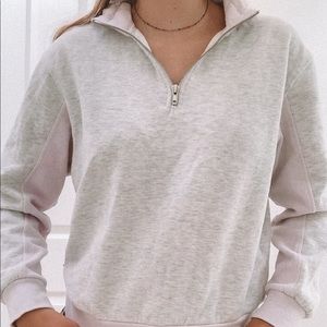 Collared Zip Up Crewneck